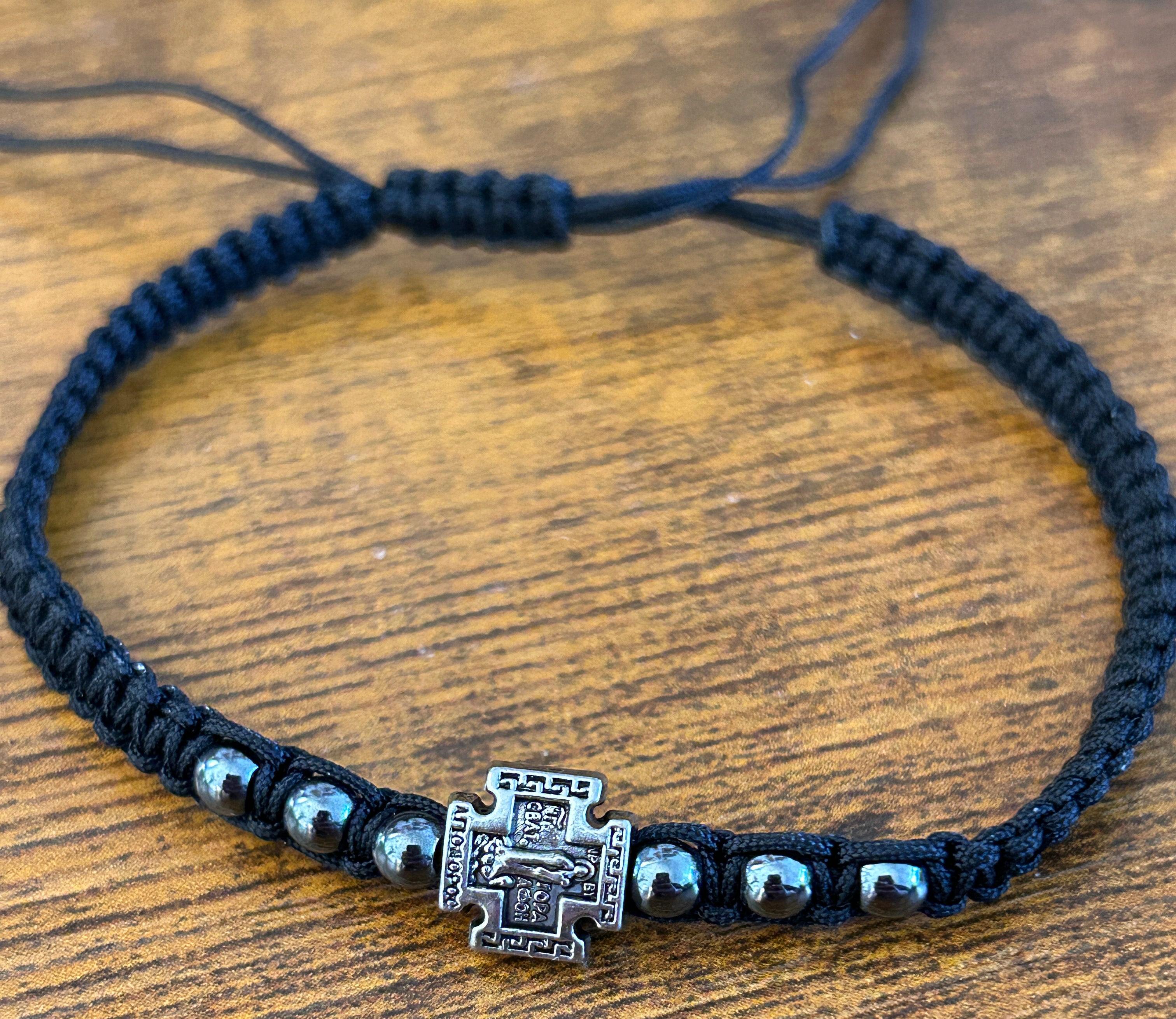 Mount Athos Prayer Rope Bracelet with Cross